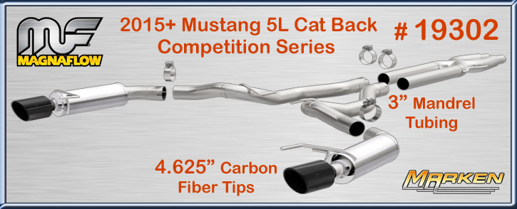 Magnaflow Performance Exhaust Ford Mustang 2015 5.0L (Black) main image 0